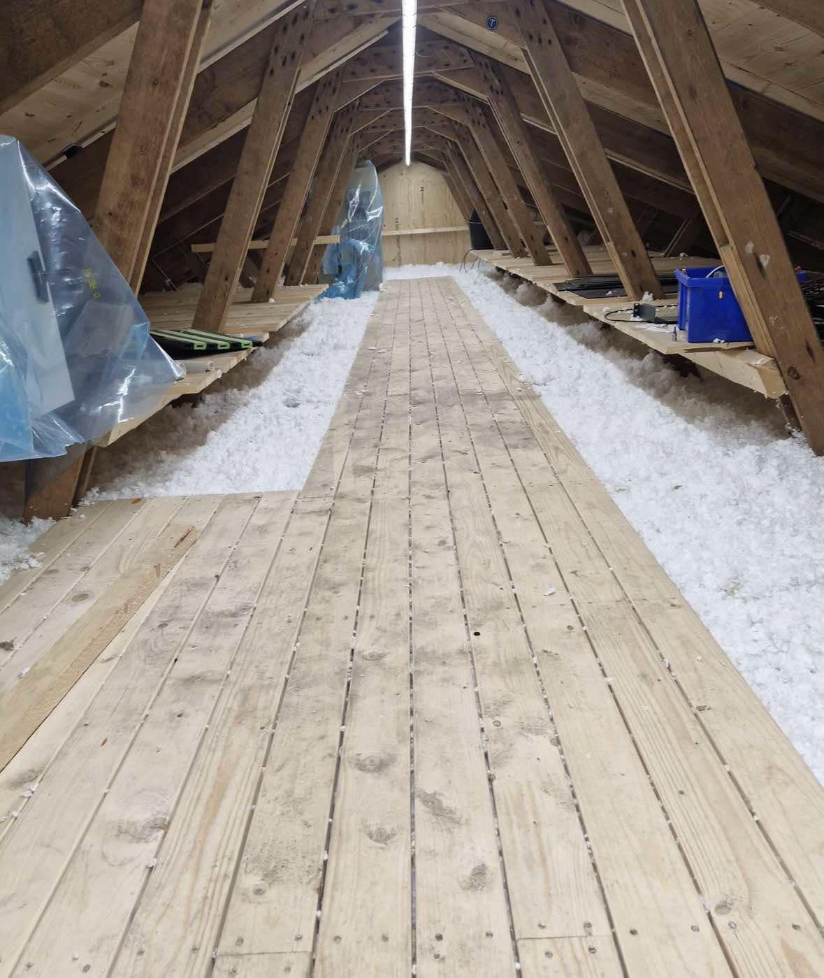 Varmt loft efter isolering